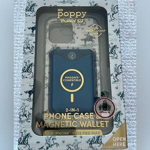 XO Poppy iPhone 12/13 Pro Max case and magnetic wallet MagSafe cowboys western